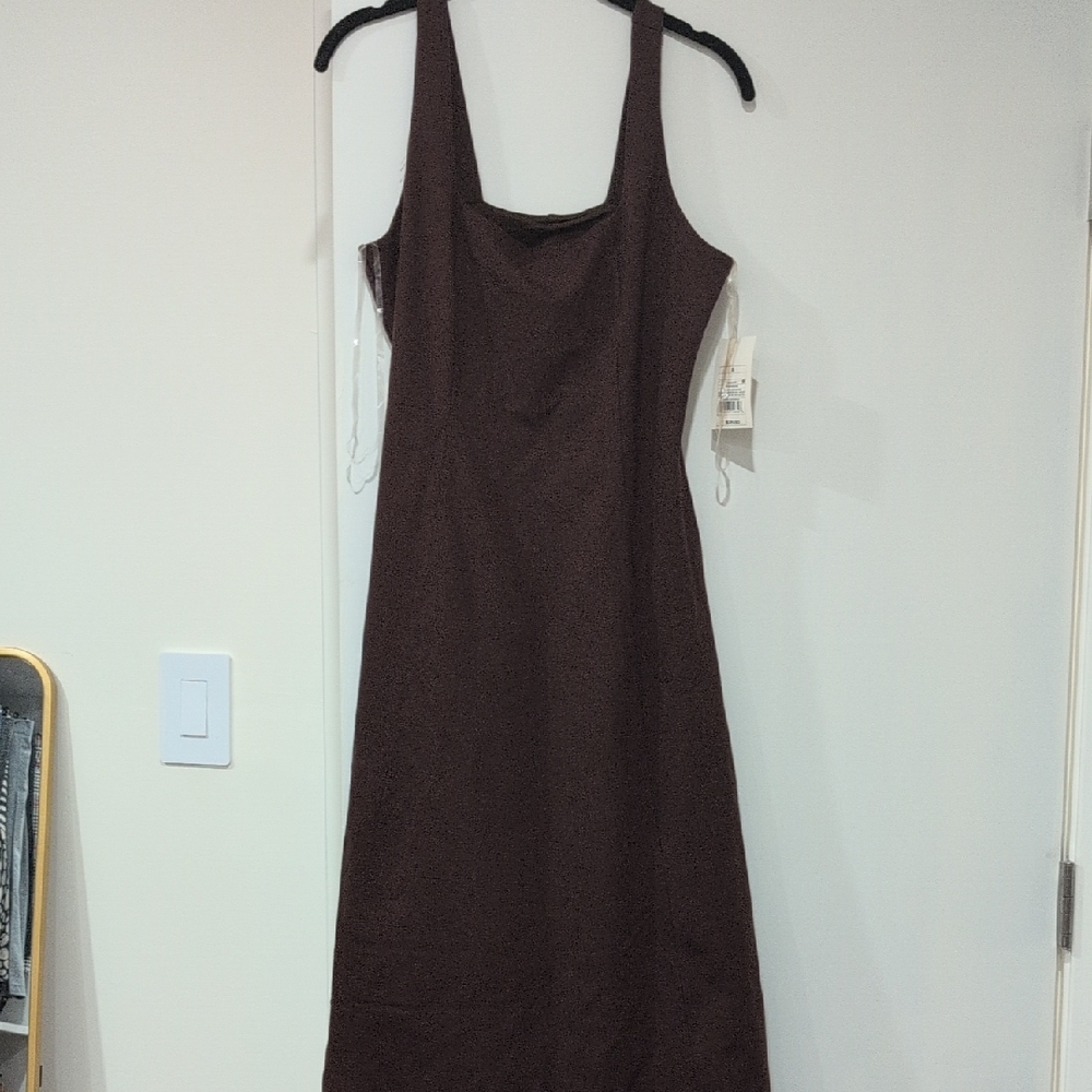 a new day Sleeveless Brown Midi Dress